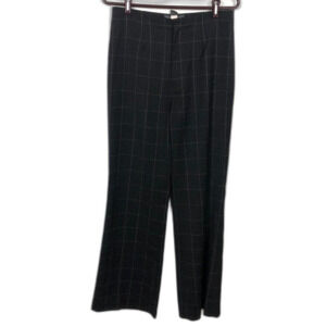 Banana Republic Wool Black White Windowpane Pants